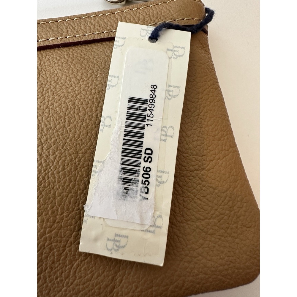 Dooney & Bourke Zip Clutch Wristlet‎ Wallet Natural Small Designer Y2K New - Picture 6 of 8